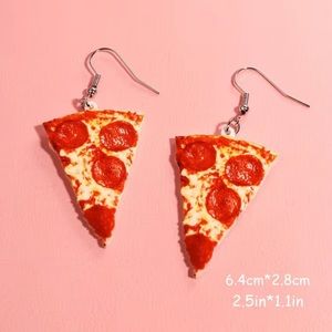2/15 pizza slice acrylic earrings